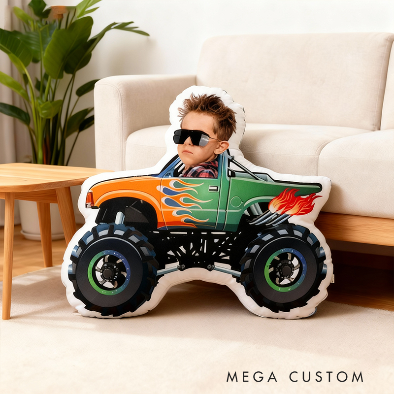 Personalized Custom Photo Racing Style Pillow 3D Graphic Print Car Shaped Cushion Gift for Racers and Car Lovers