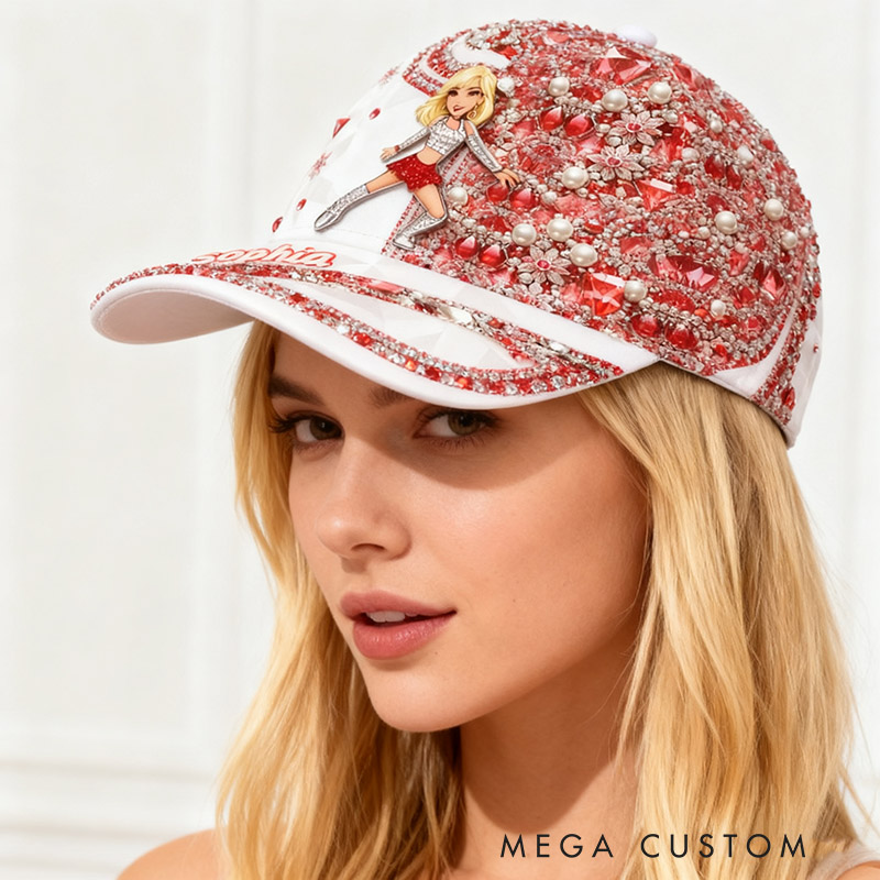 Personalized Graphic 3D Print Dancer Baseball Cap with Your Name Hair Color for Dance Lover Perfect Gift for Shopping Dancing and Parties