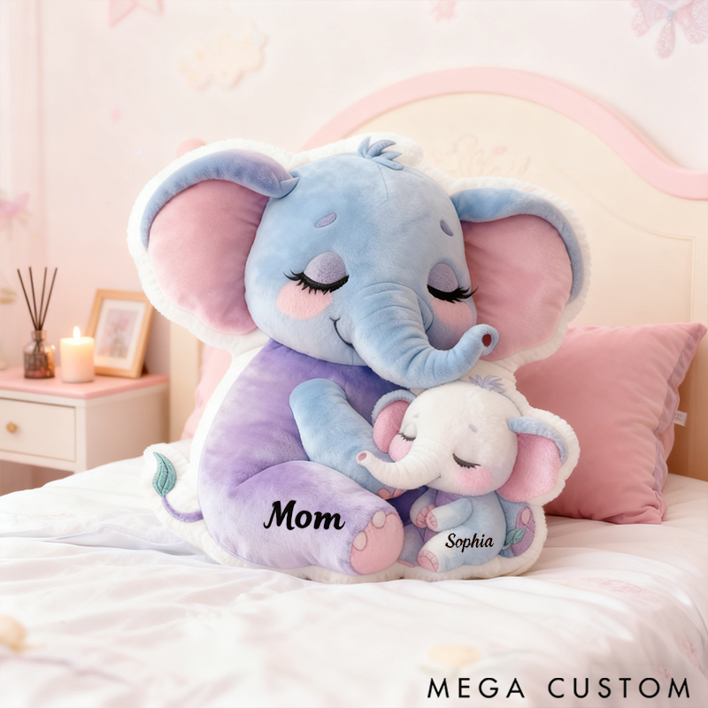 Personalized Family Bear 26 Letter Graphic 3D Print Pillow Family Gift  with Custom Name Design