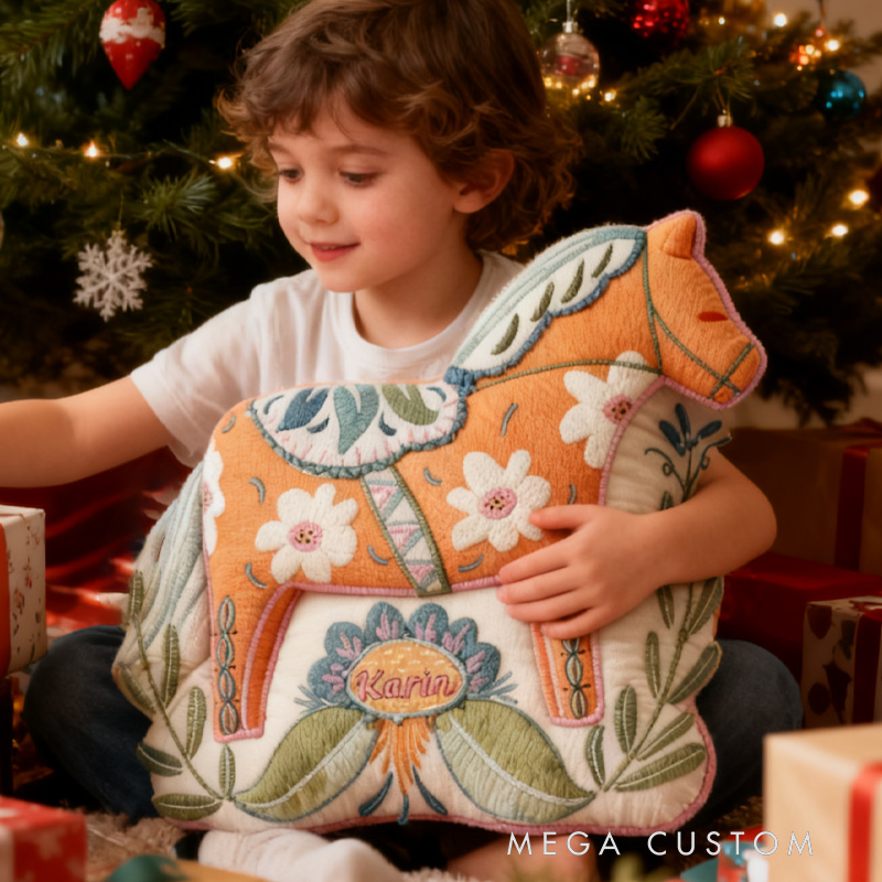 Personalized Equestrian Horse Girl Graphic 3D Print Pillow for Riding Enthusiasts Horse Lovers Rider Racing Soft and Funny Home Decor