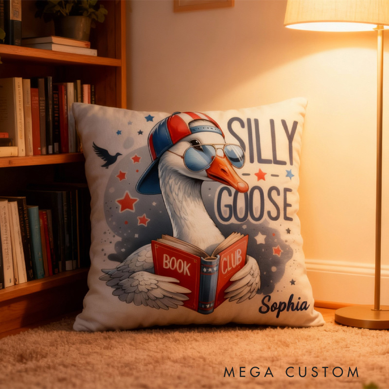 Personalized Book Stack Throw Pillow Fantasy Bookish Pillow with Name for Kids Boy Girl Gift for Reading Lover Pillow