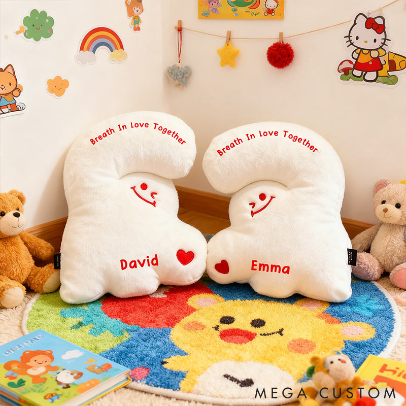 Personalized Girl Friend Heart Hug Pillow Custom Name Cushion Valentine's Day Pillow for Husband Wife for Boy Friend Christmas Gift for Him Her