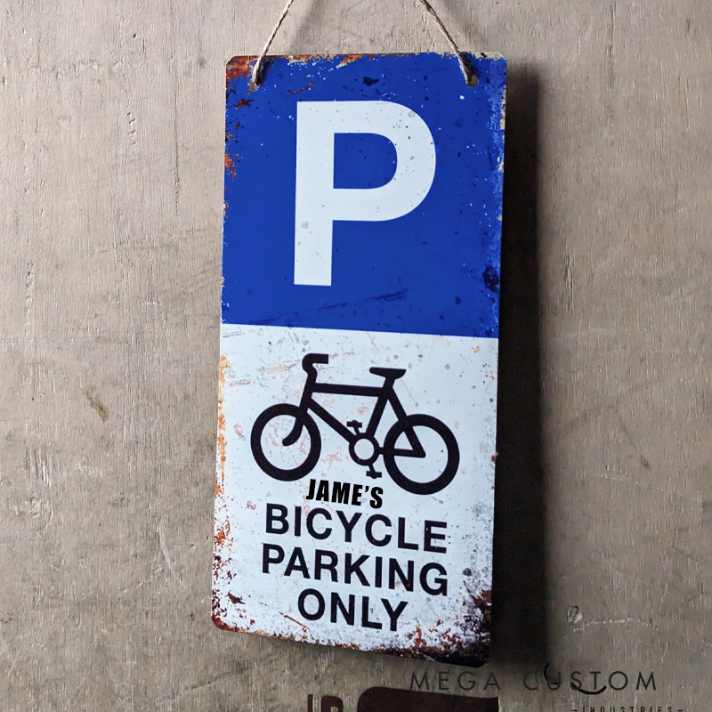 Personalized Bicycle Parking Signs Cycle Route Sustrans Touring Path Office Mancave Shed Bike for Cycling Riding Lovers