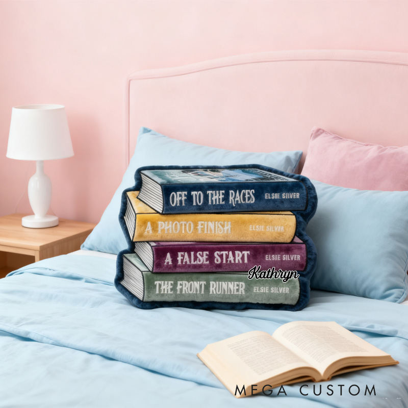 Personalized Bookish Throw Pillow Book Lover Pillow Book Pillow with Name for Reader Bookworm Gift for Reading Lover Pillow