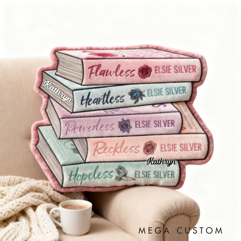 Personalized Bookish Throw Pillow Book Lover Pillow Book Pillow with Name for Reader Bookworm Gift for Reading Lover Pillow