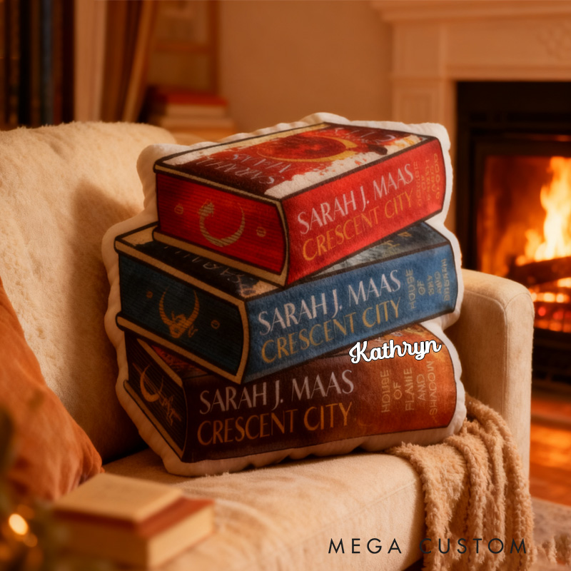 Personalized Book Throw Pillow Book Lover Pillow Bookish Pillow with Name for Reader Bookworm Gift for Reading Lover Pillow