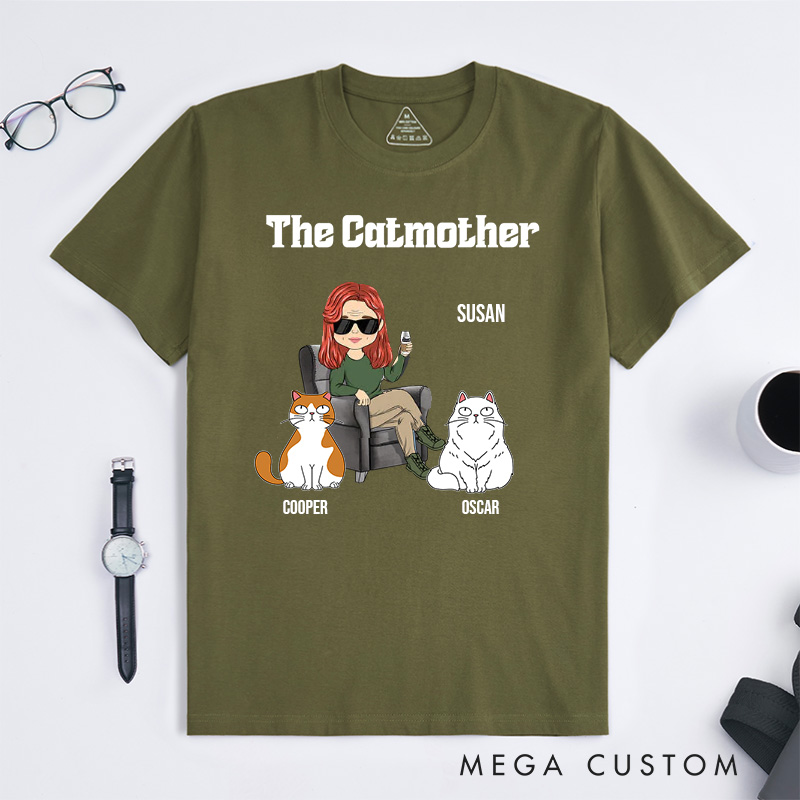 Personalized Cat Lover the Catmother T-Shirt
