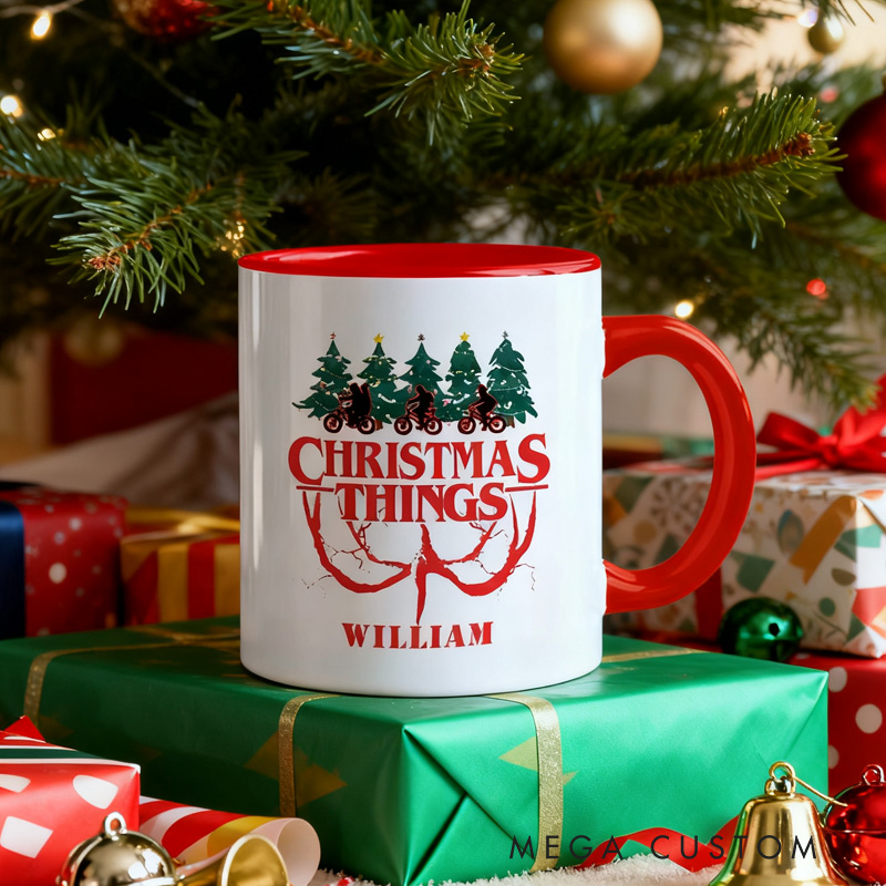 Personalized Christmas Things Cyclist Coffee Mug Funny Bicycle Gift Lover Mug Cyclist Gift Mountain Biker Gift Cycling Gift Bike Gift Bicyclist Mug Colour Options Available