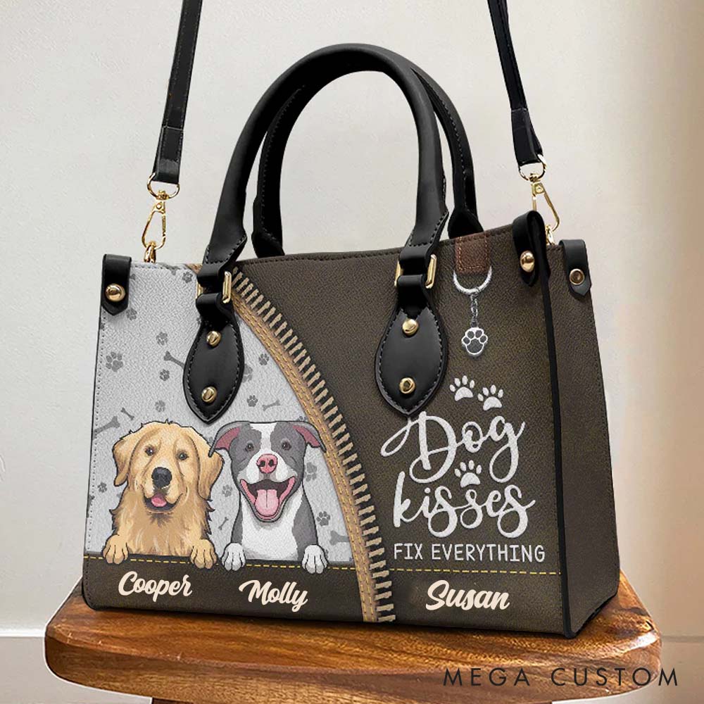 Personalized Dog Lover Dogs Kisses Fix Everything Tote Bag