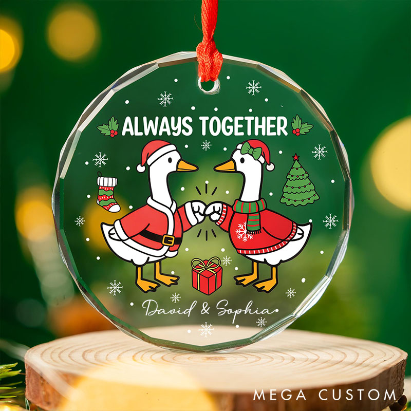 Personalized Couple Goose Christmas Ornament Couple Christmas Together Ornament New Couple Keepsake Gift for Newlyweds