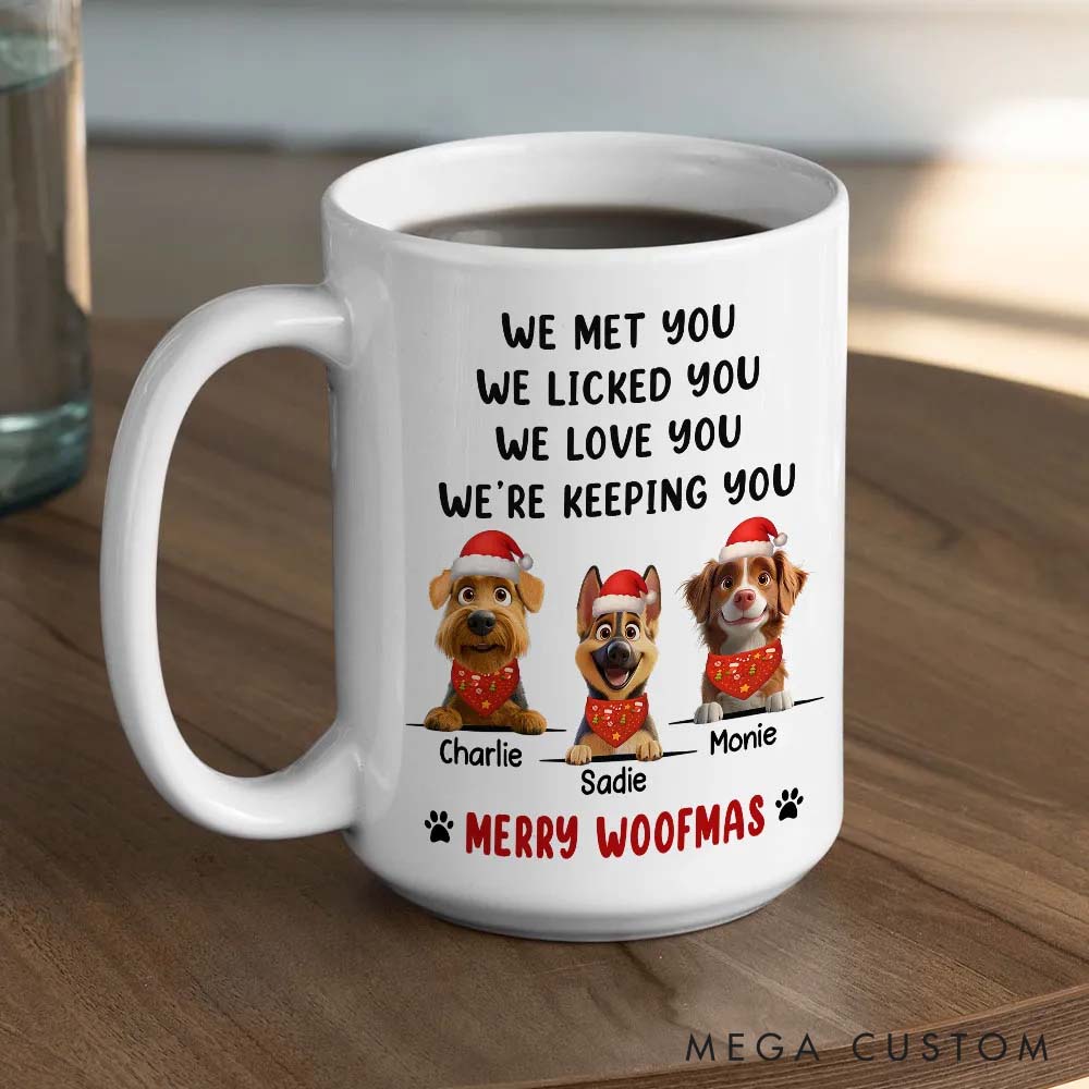 Personalized Dog Lover We Licked and Love You Mugs