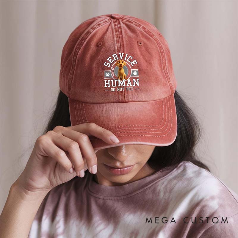 Personalized Dog Lover Service Human do Not Washed Cap