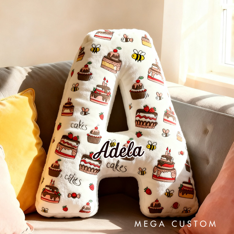 Personalized Chocolate Cake Throw Pillow Graphic 3D Print Birthday Cake Pillow with Name for Kids Boys Girls Baker Gift 
