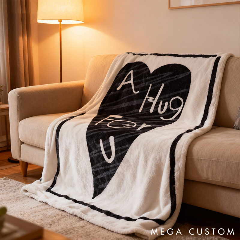 Personalized A Hug For You Couple Blanket Custom Names Cozy Gifts for Couple for Wife Husband Anniversary Gifts for Girlfriend boyfriend