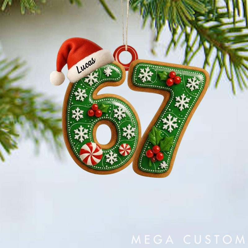 Personalized Six Seven Christmas Ornament Custom Name Christmas Ornament for the whole family