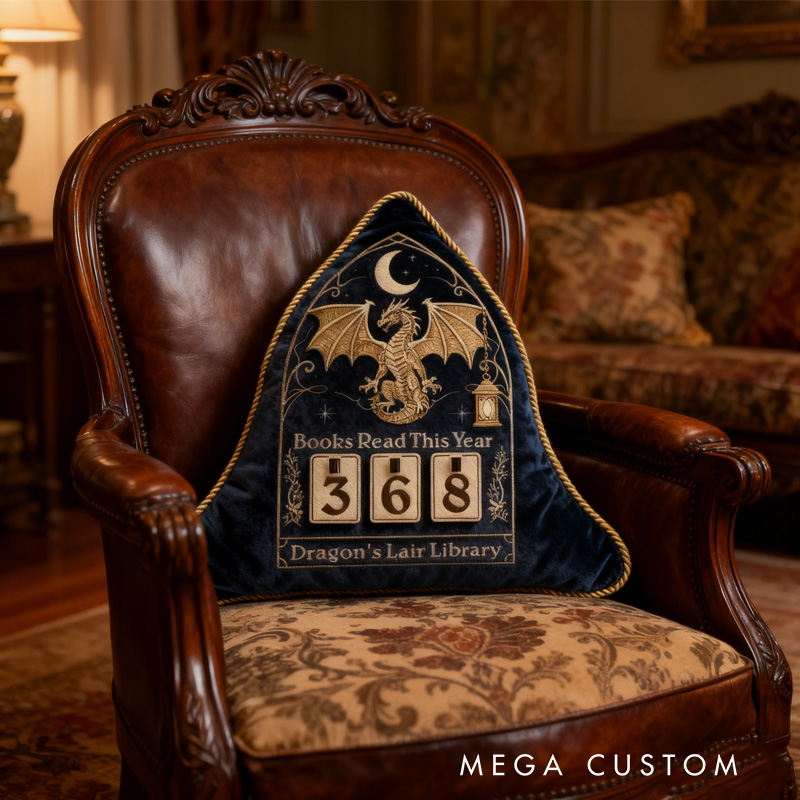 Personalized Book Read This Years Throw Pillow Night Court Books Tracker Pillow with Name Bookshelf Counter Pillow for Fantasy Book Lover Christmas Gift