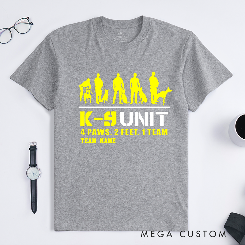 Personalized Police K-9 Unit Team Design Gift for Police Officer T-Shirt