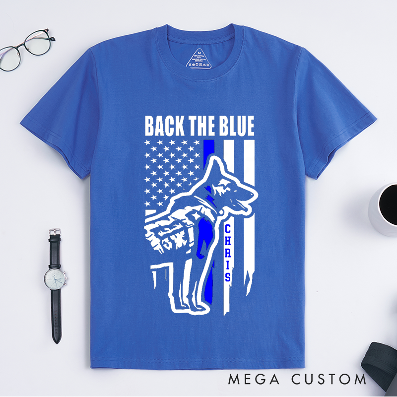 [Copy]Personalized Police Back the Blue K9 Design Gift for Police Officer T-Shirt