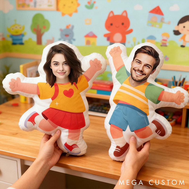 Personalized Funny Custom Face Photo Pillow for Couple for Girlfriend Boyfriend Valentine's Day Gift Christmas Gift for Husband Wife 