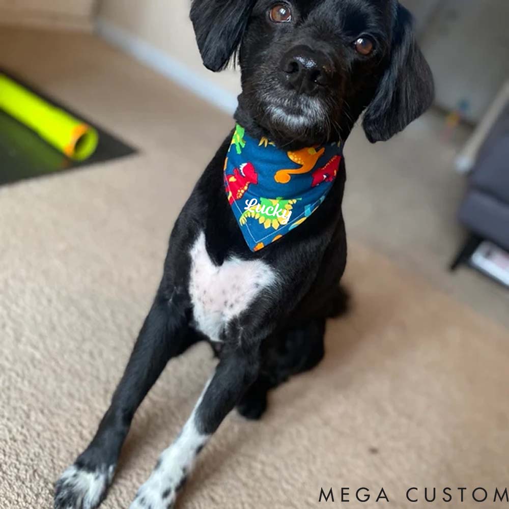 Personalized Dog Lover Dino Dog Dog Bandana