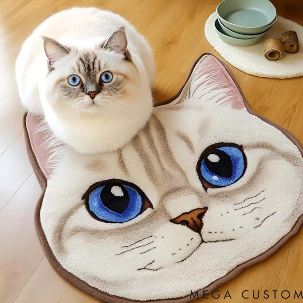 Personalized Pet Lover Cute Custom Pet Face Shaped Rugs