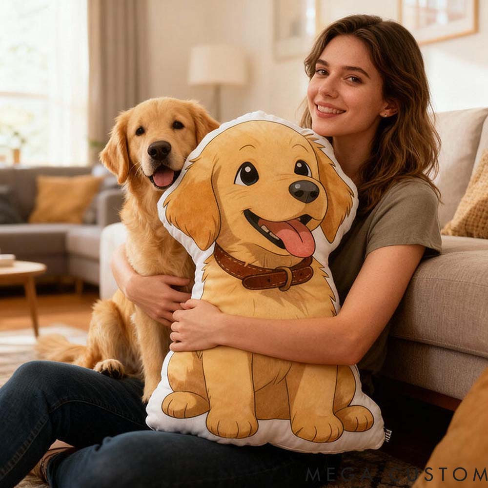 Personalized Pet Lover Cartoon Pet Photo Pillow Graphic 3D Print Pillow