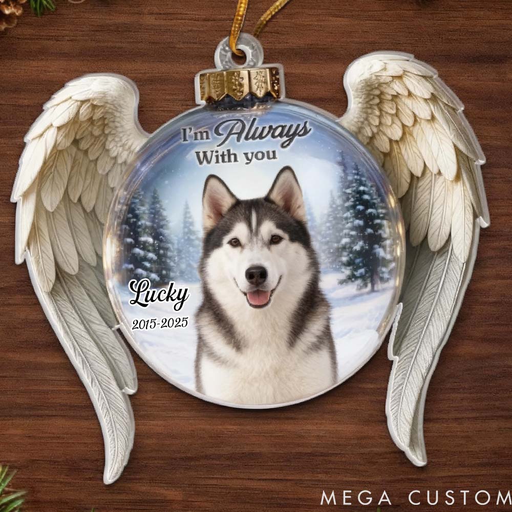 Personalized Pet Lover Custom Pet Face Christmas Memorial Acrylic Ornament