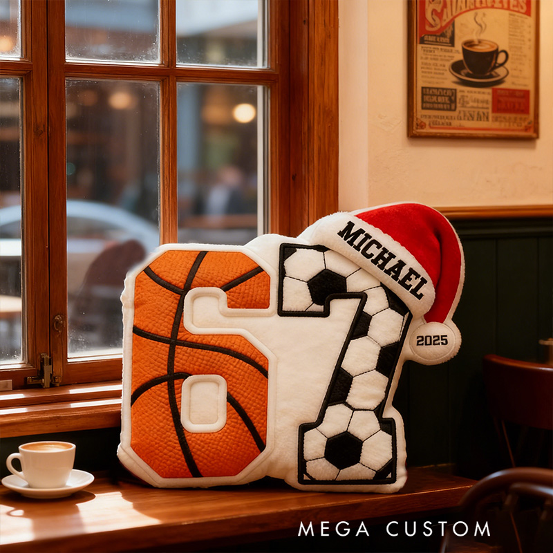 Personalized Funny 67 Sports Pillow Funny Christmas Gifts Basketball and Soccer Fans Sports Lover