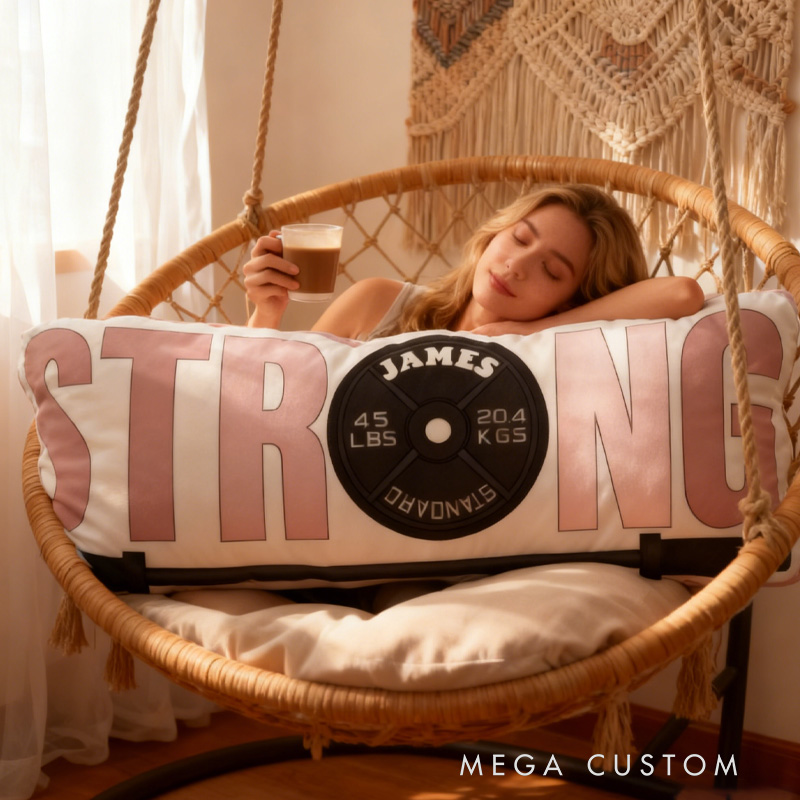 Personalized Strong Mascara Pillow Rainbow Throw Pillow Graphic 3D Print Trainer Fitness Planner Decoration Pillow Exercise Sport Gym Rat Weightlifting Pillow for Kids Gym Lovers