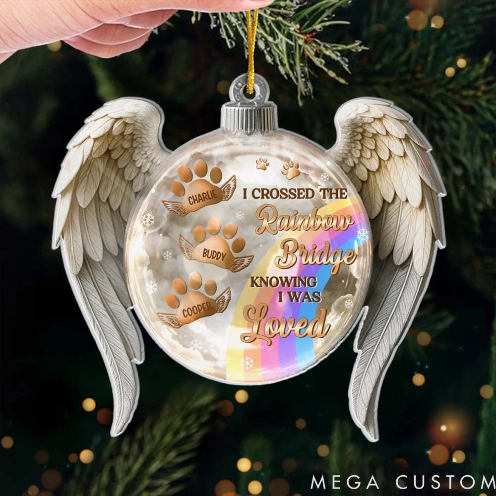 Personalized Pet Lover Love Lives on Forever Ornament