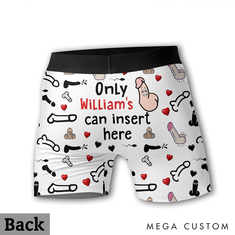 Personalized LGBT Support Men’s Boxer Briefs Custom Funny Boxers for Boyfriend Only You Can Insert Herer Boxer for Lgbtq