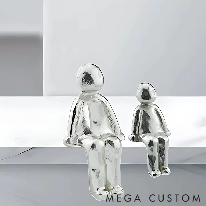 Personalised Choose Your Own Family Combination Metal Sculpture Figurines - Anniversary, Christmas, Fathers Day and Mothers Day Gift Idea