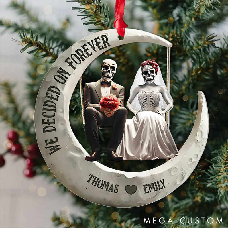 Personalized Ghost Couple We Decided Forever Couple Ornament Chrismas valentine's Day Gift for Newlyweds Couple Gift for Wife Husband