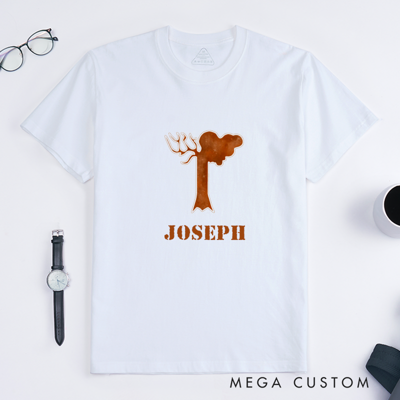 Personalized Magic Tree Silhouette Classic T-Shirts Custom Nature Gift for Men Women Unique Rustic Style Personalized Present for Him or Her