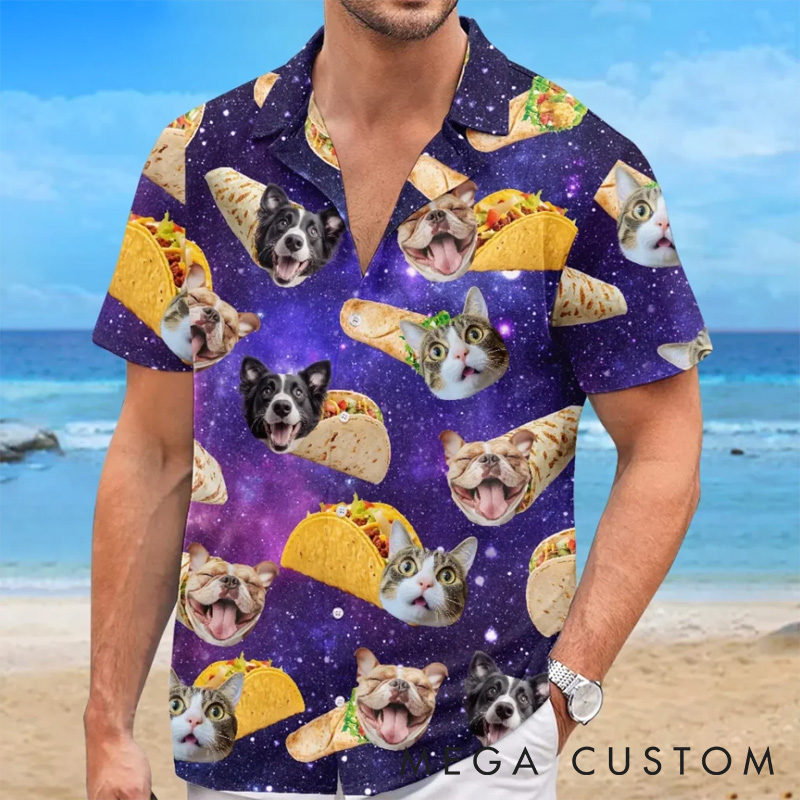Personalized Pet Lover Custom Photo Just a Taco Dog with Dreams Hawaiian Shirt