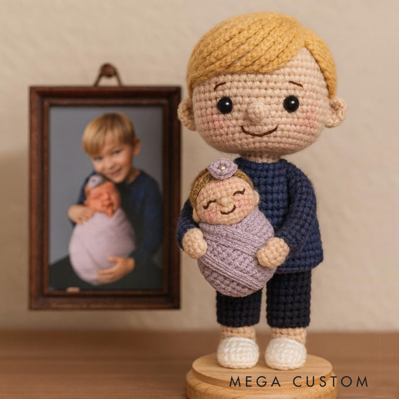 Look ALike Doll Custom Crochet Doll Portrait Girl Doll Amigurumi Crochet People Portrait Doll Family Portrait Doll Couple Crochet Doll