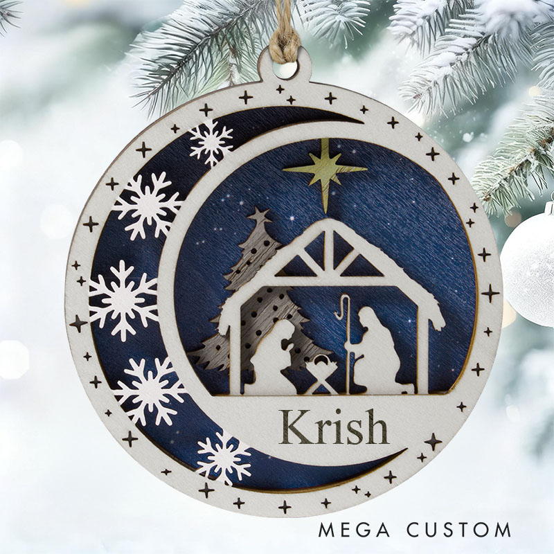 Nativity Jesus Ornament Nativity Scene Christmas Ornament Christian Holiday Gift Decor Religious Gift Meaningful Xmas Gift Jesus Ornament