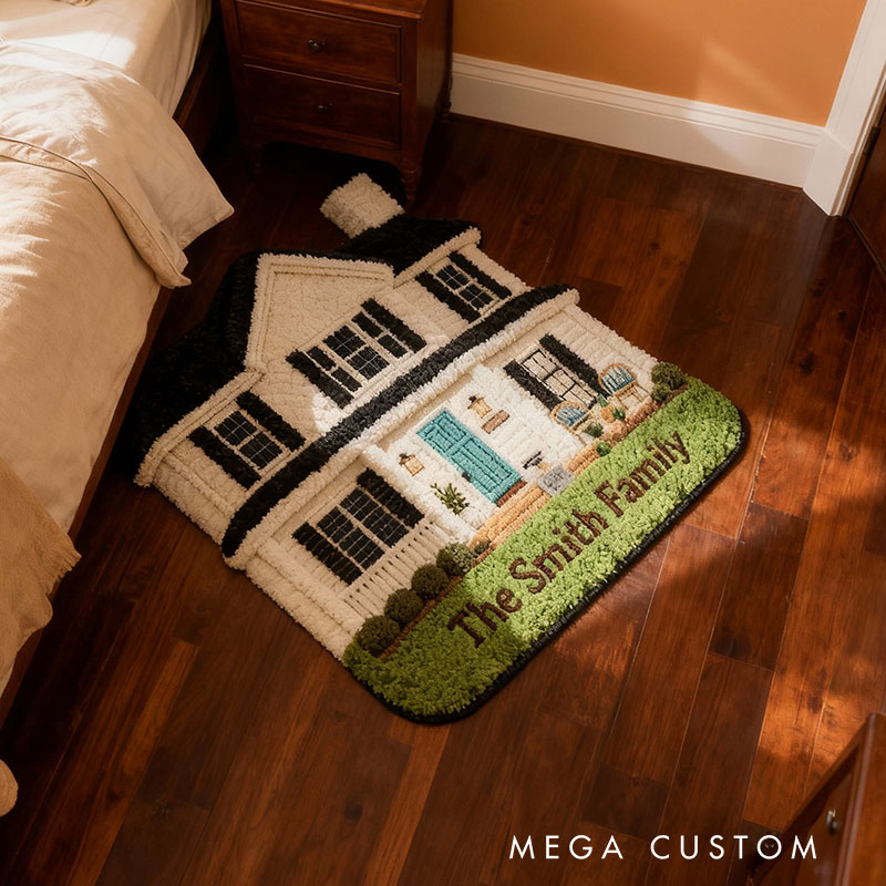Personalized Custom House Photo Doormat Unique Family Name Design Durable Decorative Rug Perfect For Entryways Porches Housewarming Gift Or Home Decor