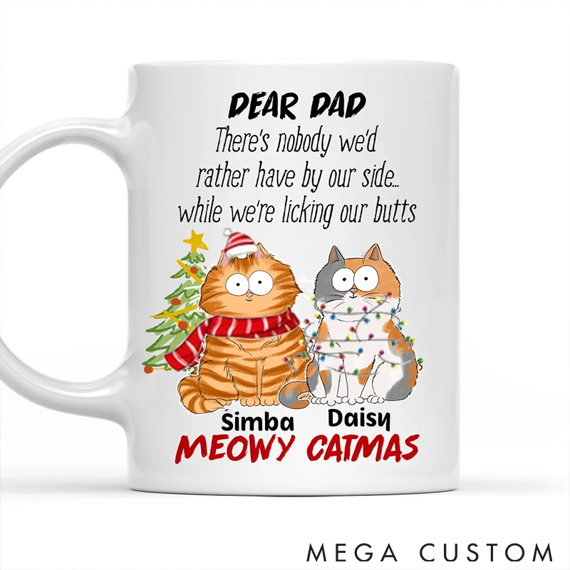 Personalized Cat Lover No One by My Side Mugs