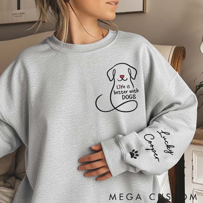 Personalized Dog Lover My Emotional Support Squad Classic Sweatshirts
