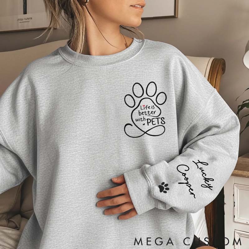 Personalized Pet Lover Loved by My Fur Crew Classic Sweatshirts