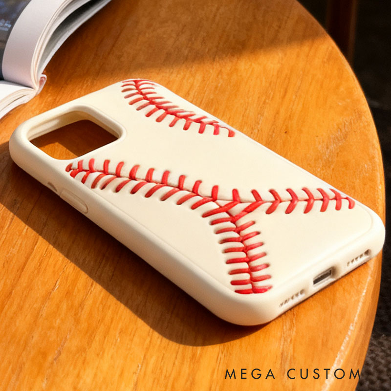 Baseball 3D for iPhone 17 16 15 14 13 Pro Max Silicone Phone Case Cover