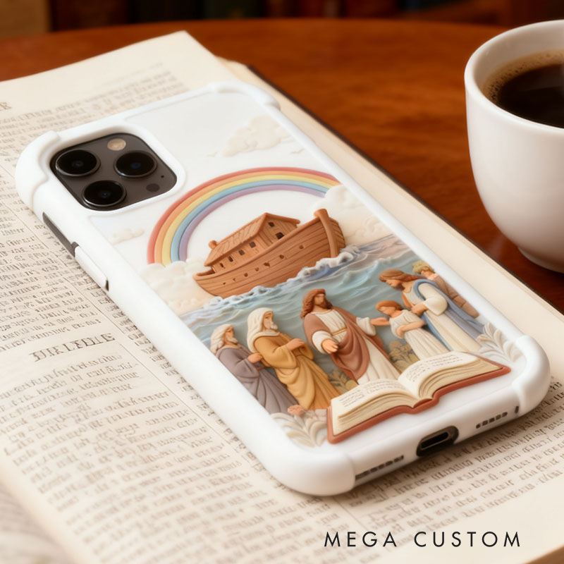 Jesus 3D for iPhone 17 16 15 14 13 Pro Max Silicone Phone Case Cover Blue