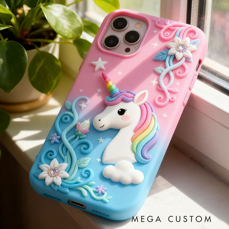 Magic Dream Horse 3D for iPhone 17 16 15 14 13 Pro Max Silicone Phone Case Cover
