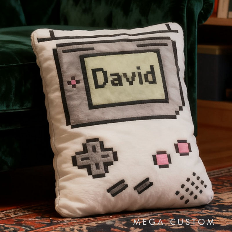 Personalized Graphic 3D Print Retro Game Consoles Letter Pillow for Game Lovers Plush Pillow Christmas Birthday Gift for Kids