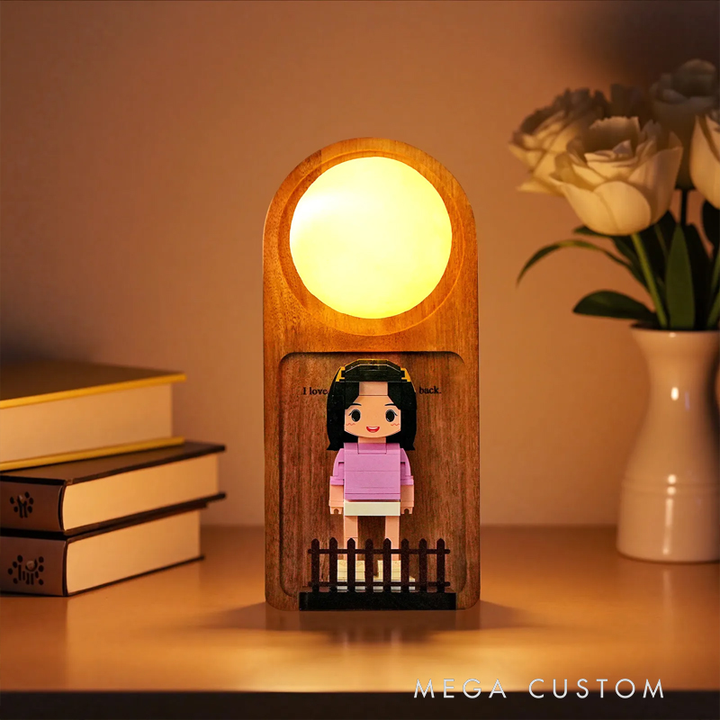 Personalized Custom Name & Photo Brick Figure Night Light Personalized Family Night Light Best Gift