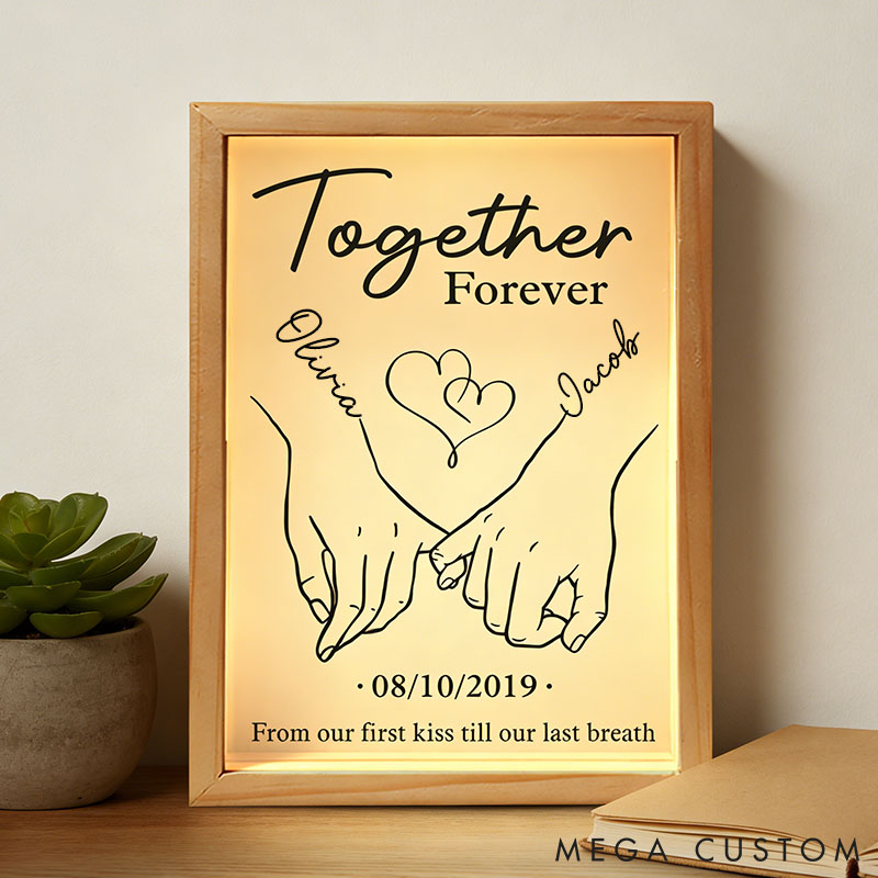 Personalized Frame Light Box Annoying Each Other Forever Light Box Couple Valentine's Anniversary Gift for Husband Wife