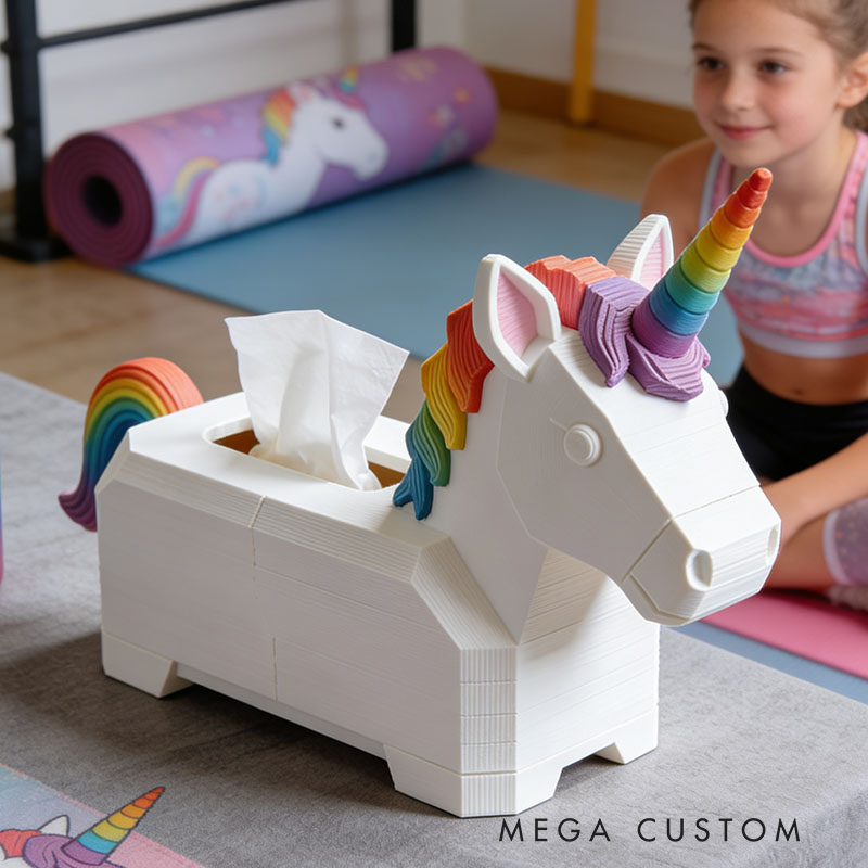 Dream Horse Tissue Box Cover 3D Printed Room Decor Cute Tissue Box Cover for Desk Room Kitchen or Bathroom
