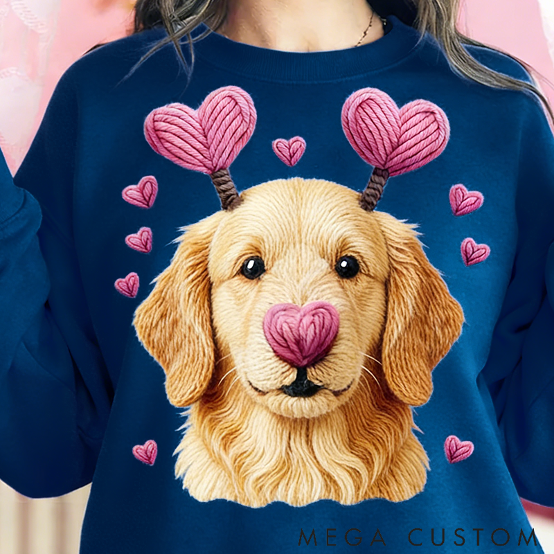 Personalized Pet Lover Pet Valentines Day Classic Sweatshirts