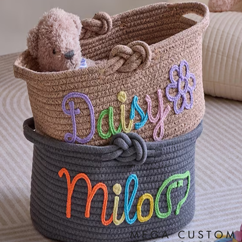 Personalized Pet Lover Custom Pet Toy Storage Basket